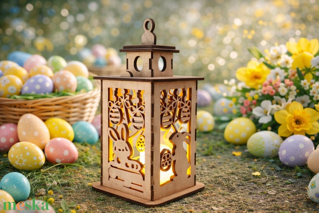Húsvéti Tojás és nyuszi - Mécsestartó - otthon & életmód - gyertya, illat, aroma - mécses és mécsestartó - Meska.hu