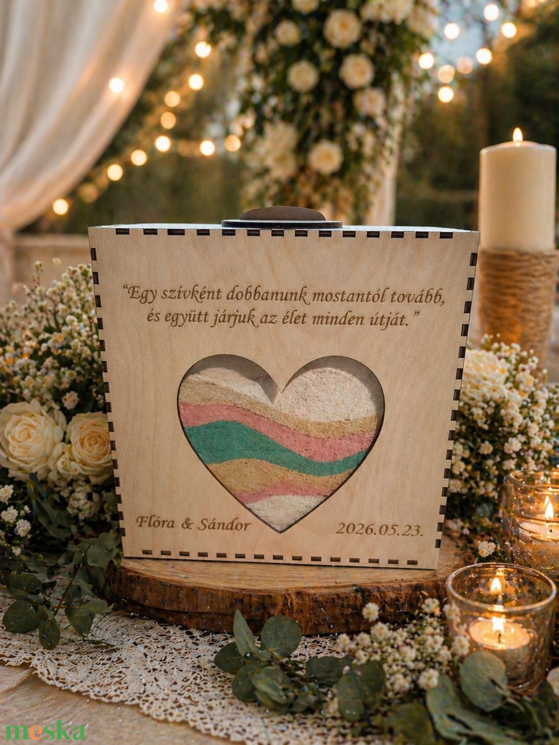 Homokceremónia Doboz - esküvő - esküvői ceremónia - homokceremónia szettek - Meska.hu