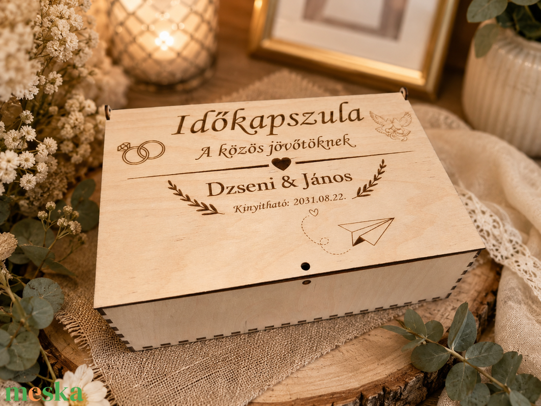 Időkapszula Doboz - esküvő - nászajándék - nászajándék gyűjtők - Meska.hu