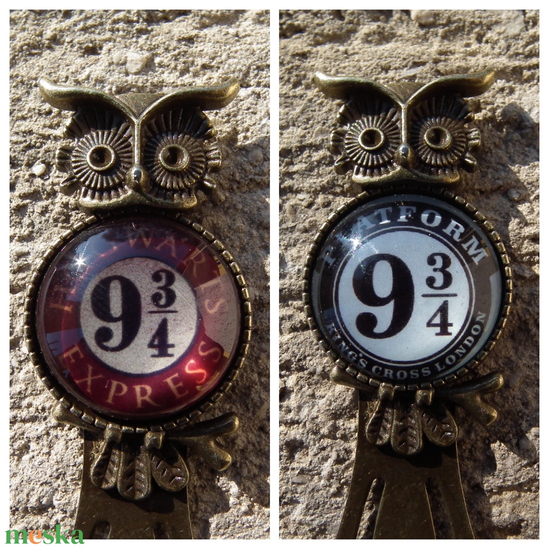 Harry Potter 9 és 3/4. vágány baglyos csiptetős könyvjelző - otthon & életmód - papír, írószer - Meska.hu