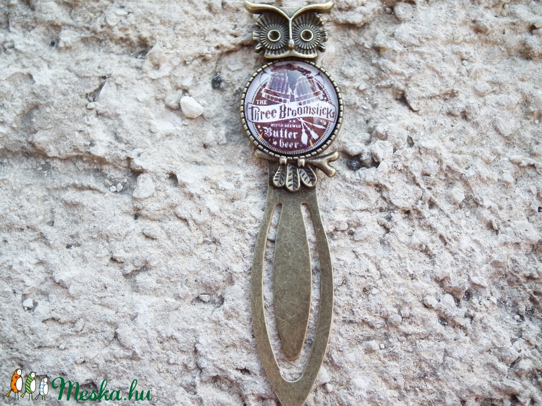 Harry Potter, Három Seprű kocsma cégéres, baglyos csiptetős könyvjelző - otthon & életmód - papír, írószer - Meska.hu