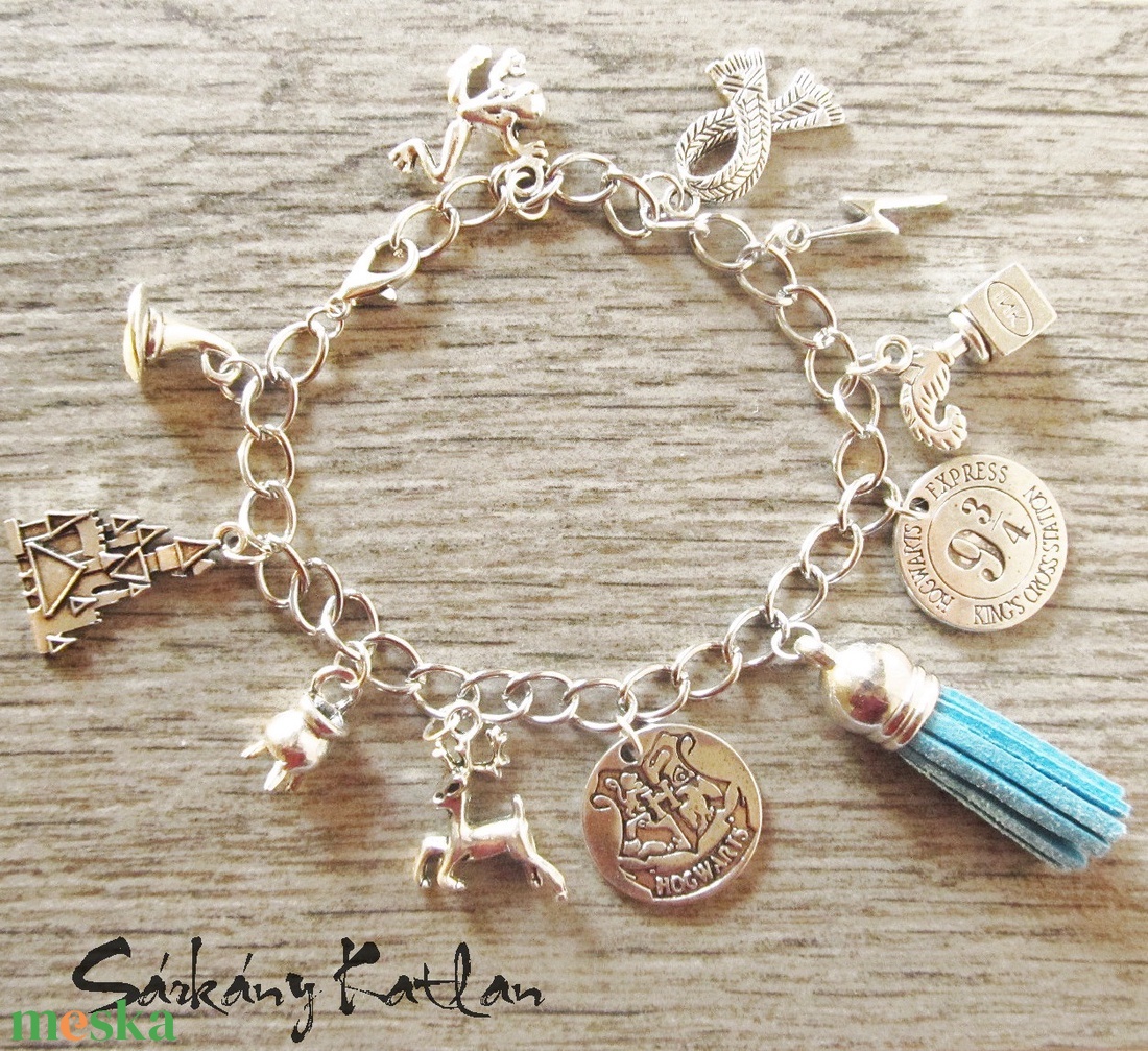 Harry Potter fityegős karkötő - ékszer - karkötő - charm karkötő - Meska.hu