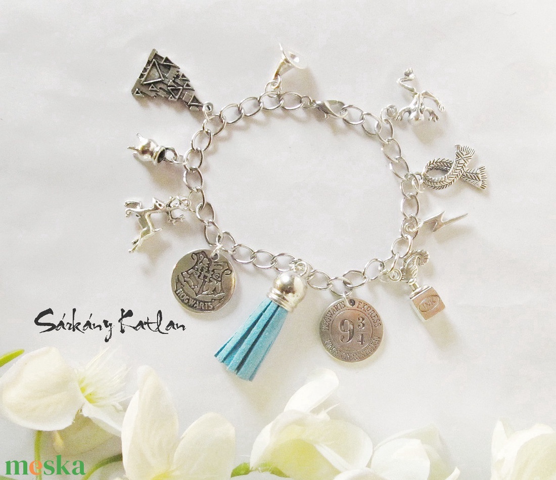 Harry Potter fityegős karkötő - ékszer - karkötő - charm karkötő - Meska.hu