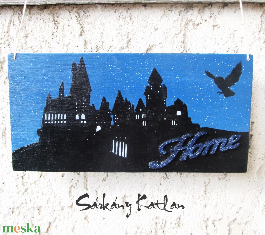 Roxfort kastély, Harry Potter kopogtató, fal vagy ajtódísz - otthon & életmód - dekoráció - ajtó- és ablak dekoráció - ajtódísz & kopogtató - Meska.hu