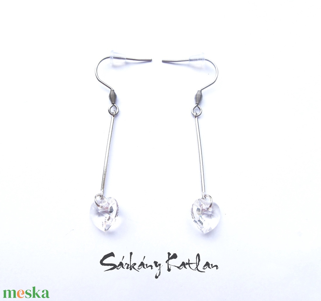 Swarovski kristály szív fülbevaló - ékszer - fülbevaló - lógó fülbevaló - Meska.hu Swarovski kristály szív fülbevaló - ékszer - fülbevaló - lógó fülbevaló - Meska.hu