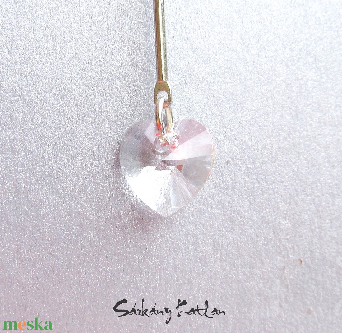 Swarovski kristály szív fülbevaló - ékszer - fülbevaló - lógó fülbevaló - Meska.hu Swarovski kristály szív fülbevaló - ékszer - fülbevaló - lógó fülbevaló - Meska.hu