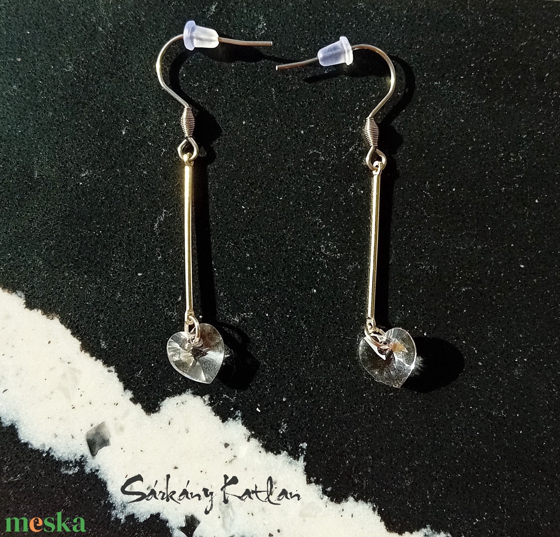 Swarovski kristály szív fülbevaló - ékszer - fülbevaló - lógó fülbevaló - Meska.hu Swarovski kristály szív fülbevaló - ékszer - fülbevaló - lógó fülbevaló - Meska.hu