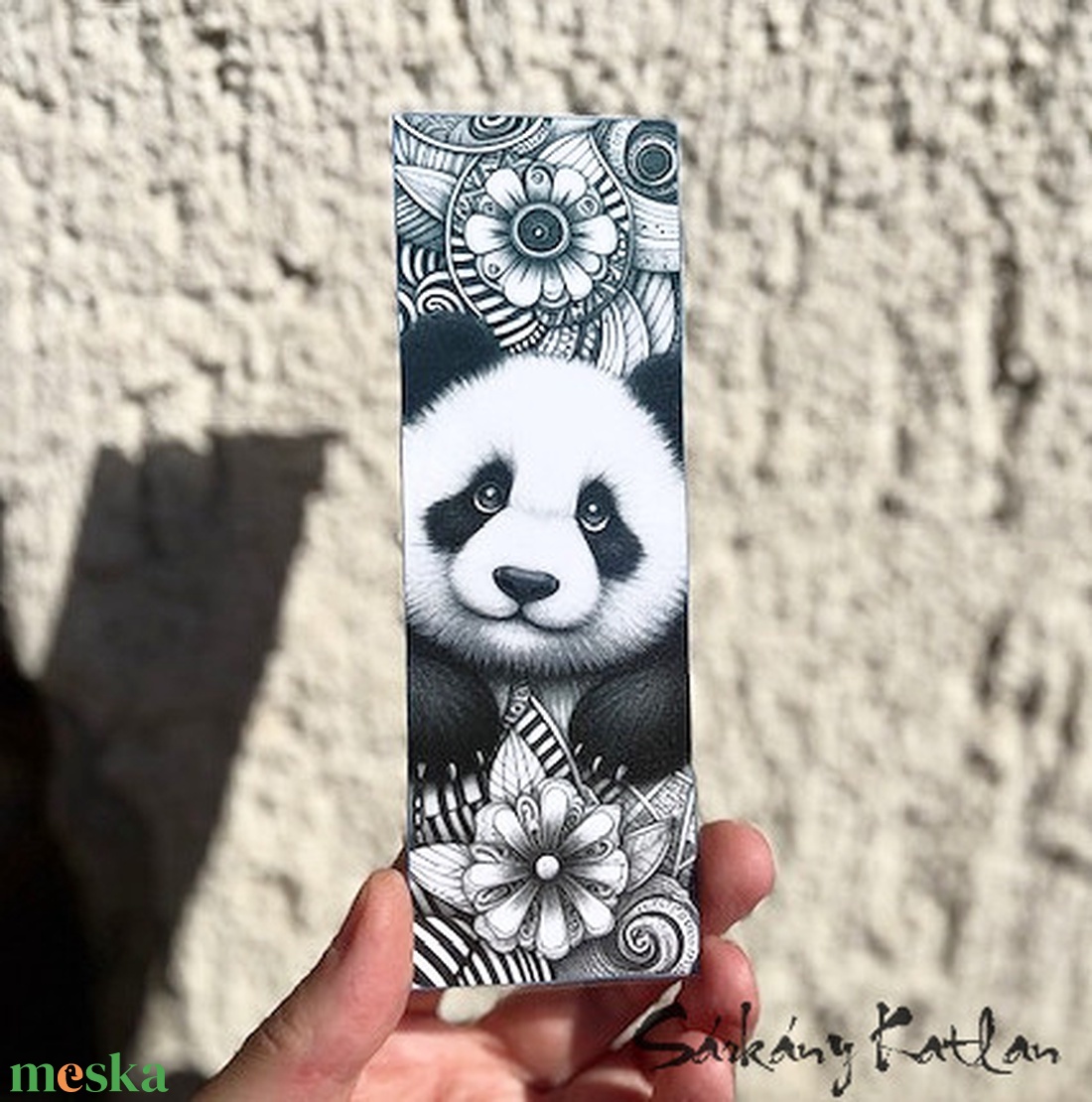 Panda karton könyvjelző - könyv & zene - könyvjelző - Meska.hu
