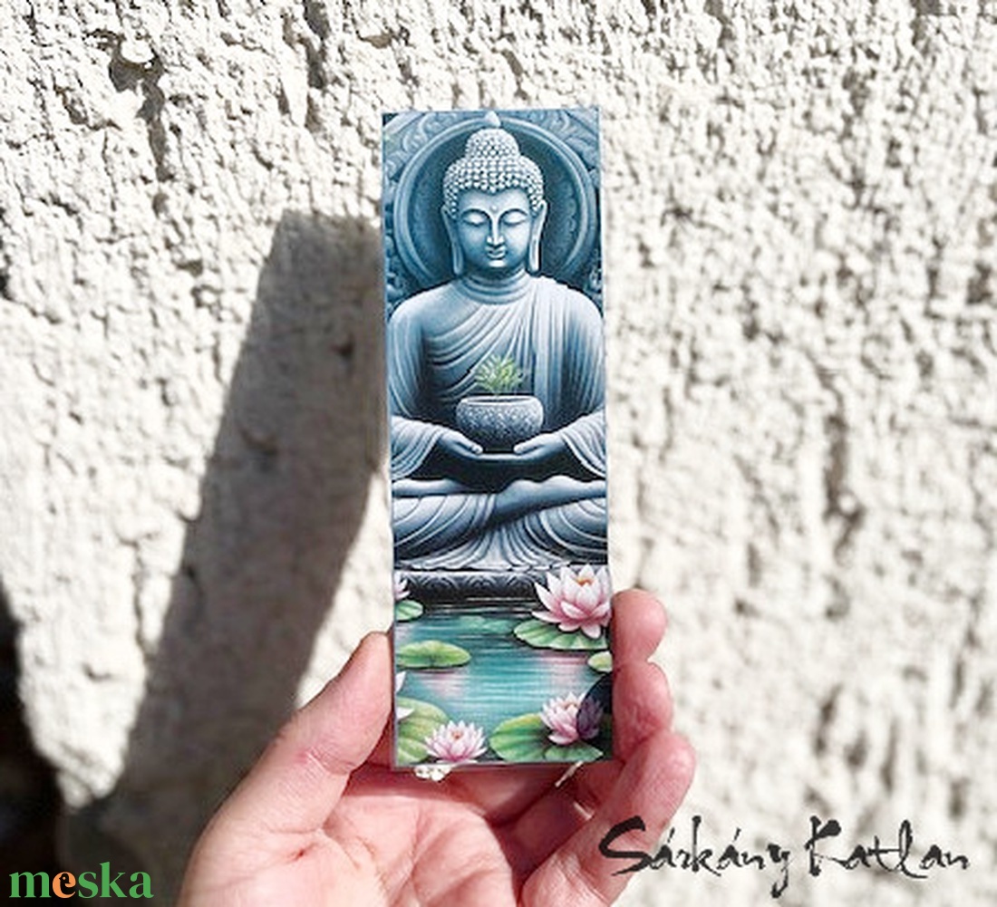 Buddha karton könyvjelző - könyv & zene - könyvjelző - Meska.hu