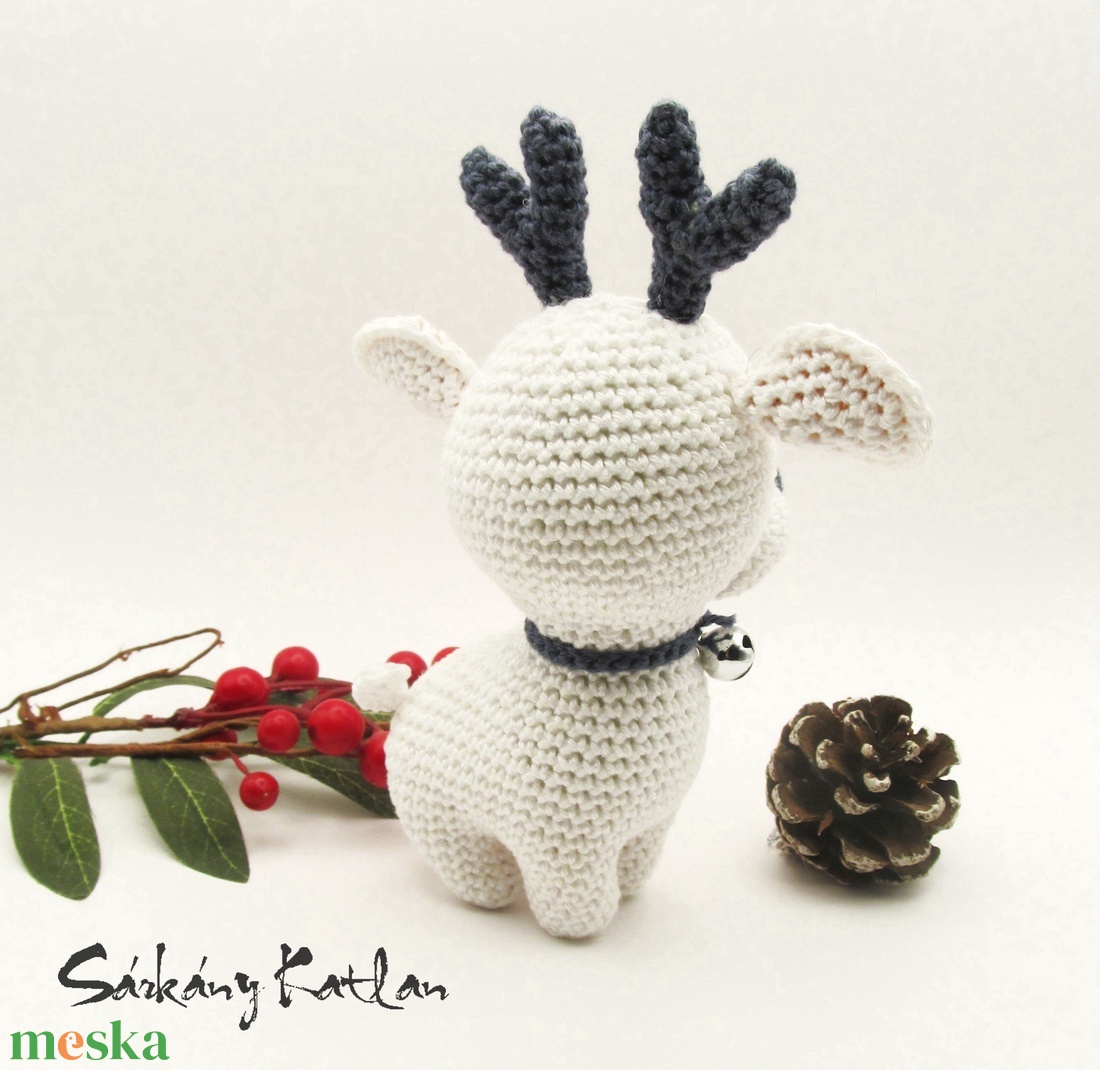 Horgolt karácsonyi szarvas - játék & sport - plüssállat & játékfigura - más figura - Meska.hu