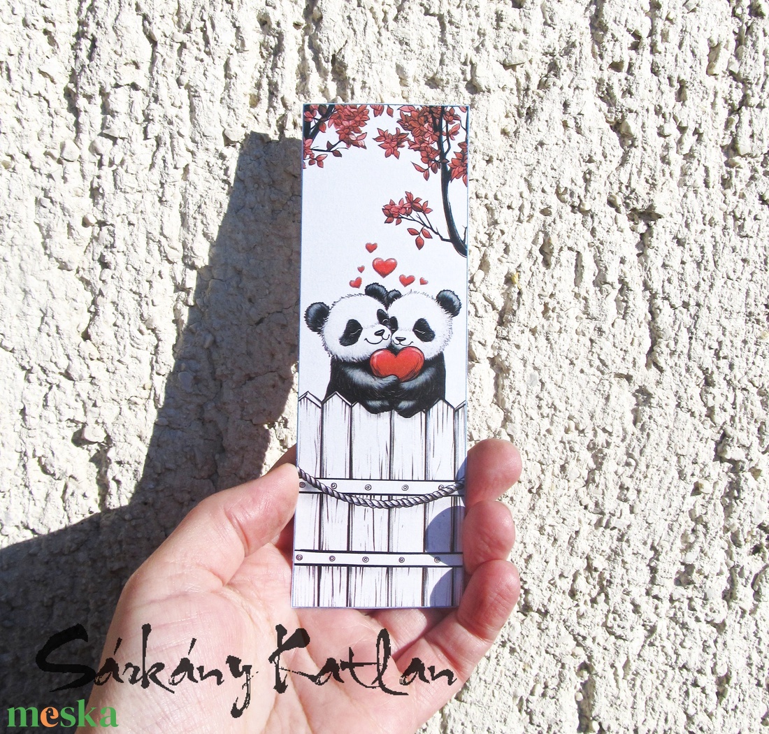 Szerelmes állatkák karton könyvjelző - könyv & zene - könyvjelző - Meska.hu