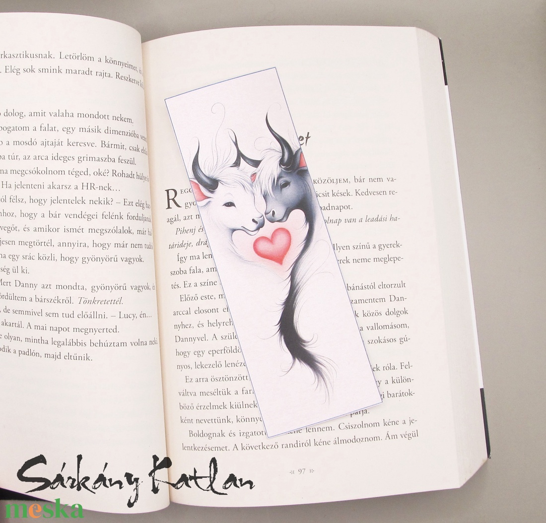 Szerelmes állatkák karton könyvjelző - könyv & zene - könyvjelző - Meska.hu