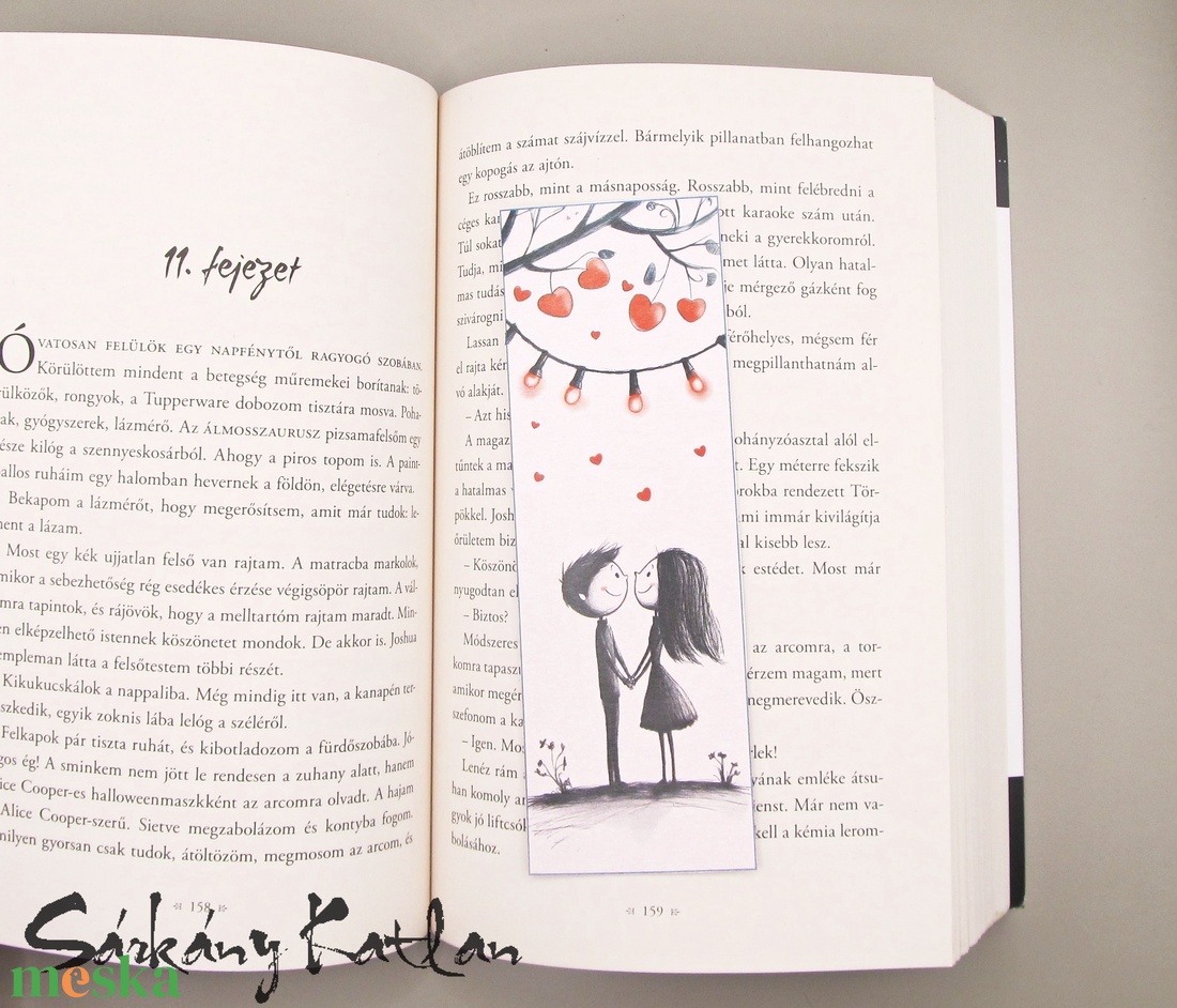 Szerelmesek karton könyvjelző - könyv & zene - könyvjelző - Meska.hu