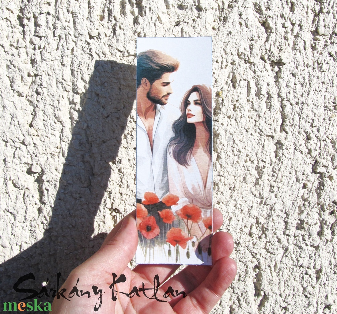 Szerelmesek karton könyvjelző - könyv & zene - könyvjelző - Meska.hu