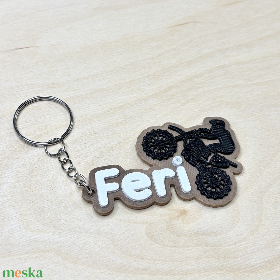 Névre szóló motoros kulcstartó - táska & tok - kulcstartó & táskadísz - kulcstartó - Meska.hu