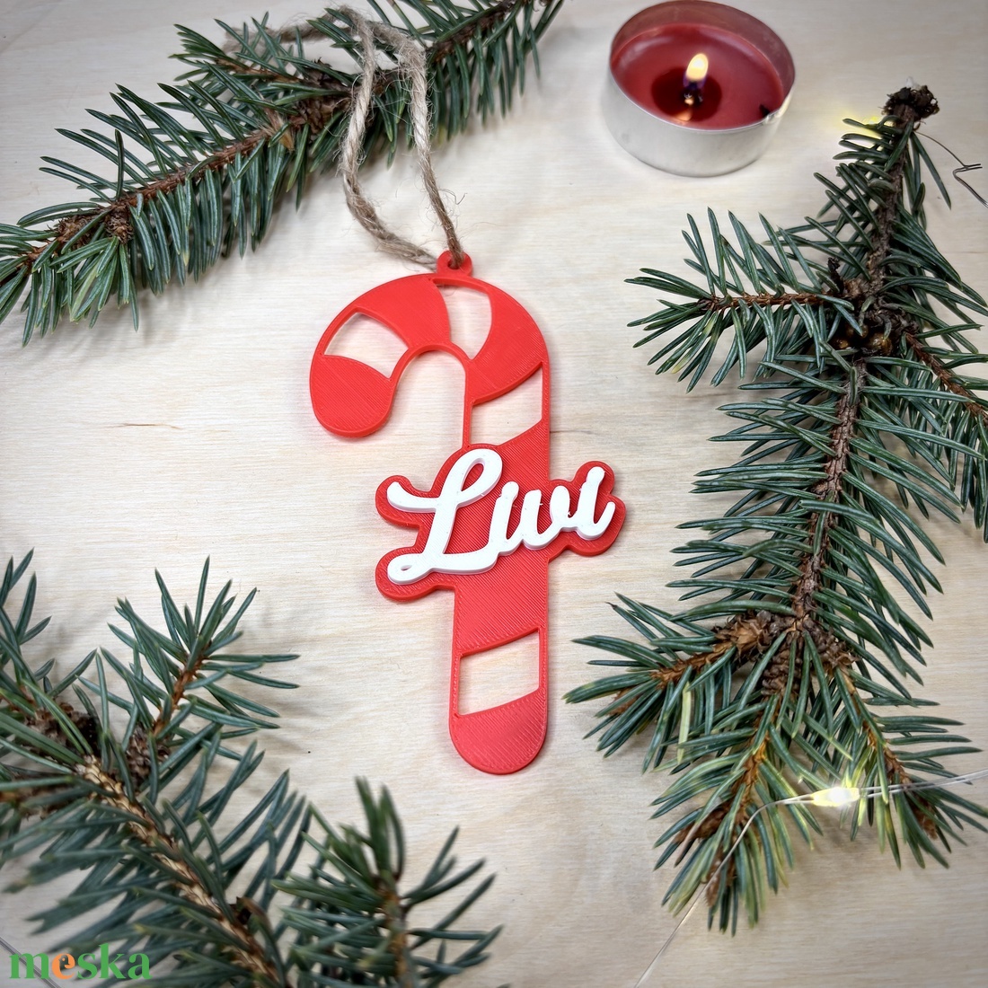 Egyedi Neves karácsonyfadísz - karácsony - karácsonyi lakásdekoráció - karácsonyfadíszek - Meska.hu