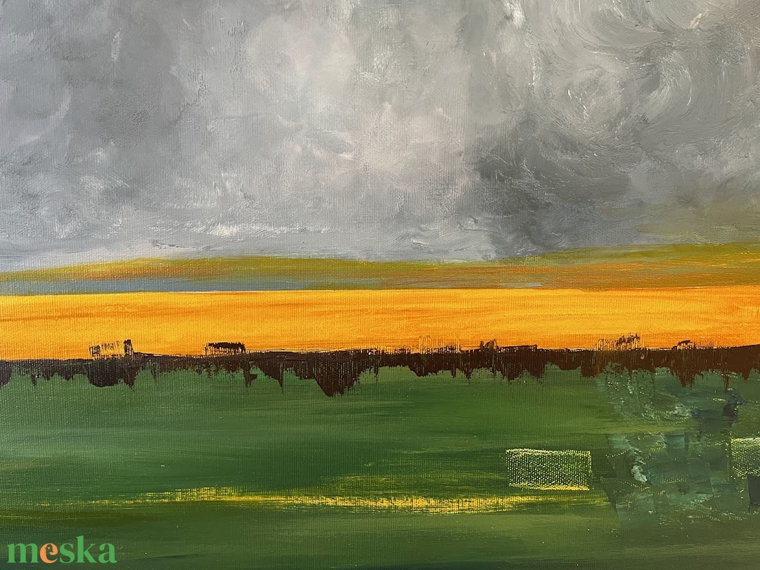 Napvonal  - művészet - festmény - akril - Meska.hu