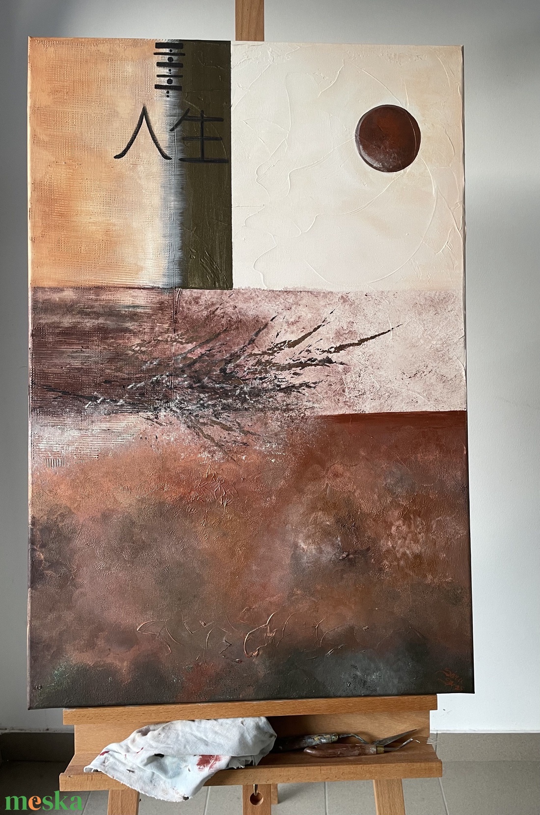 Élet c. absztrakt festmény - 70 x 90 cm - művészet - festmény - akril - Meska.hu