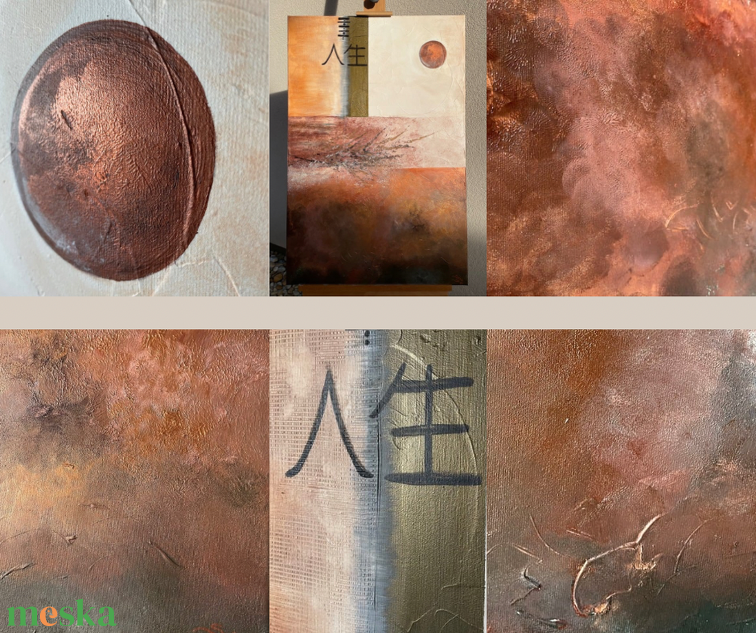 Élet c. absztrakt festmény - 70 x 90 cm - művészet - festmény - akril - Meska.hu