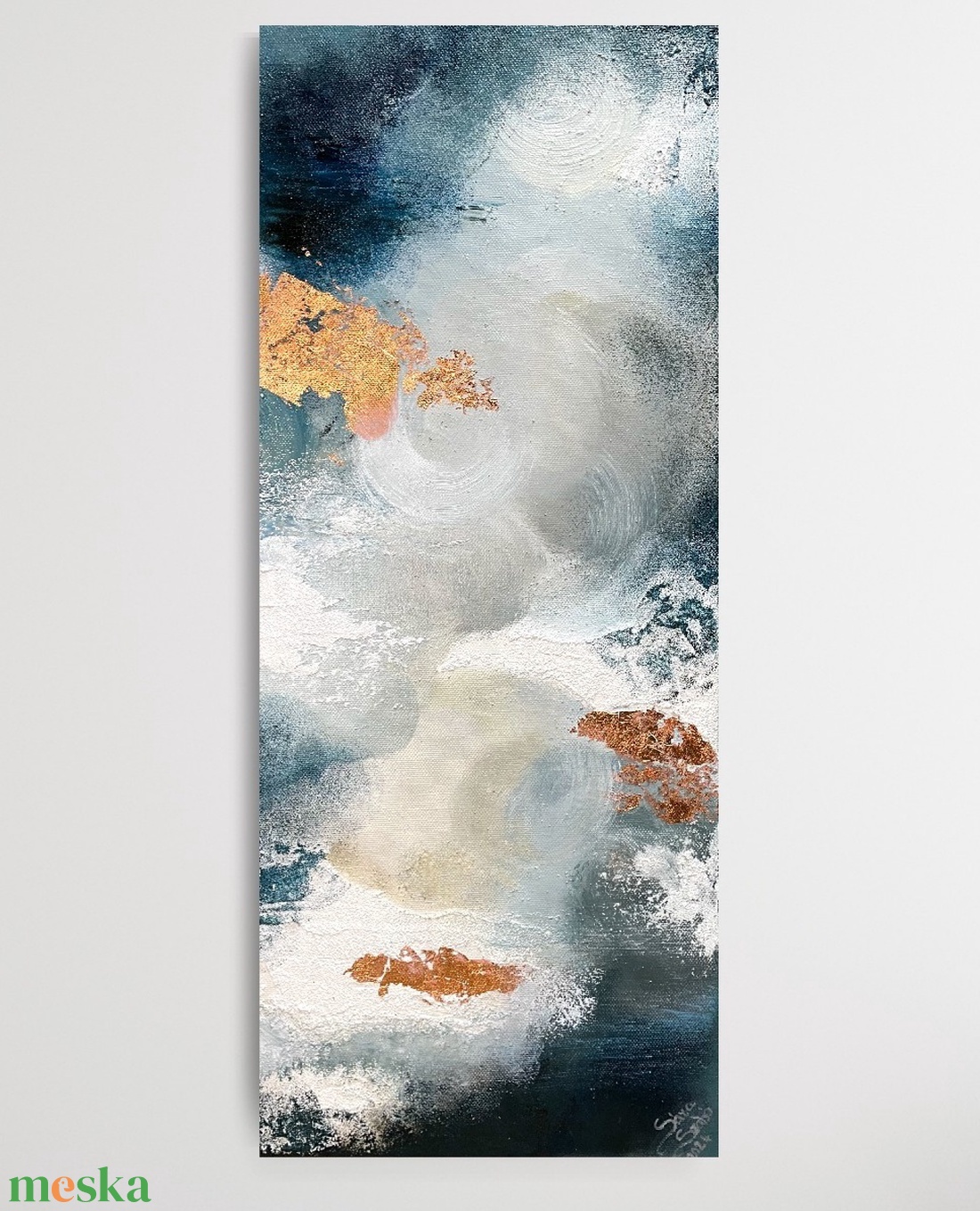 Jégvihar - 30 x 70 - akril  - művészet - festmény - akril - Meska.hu