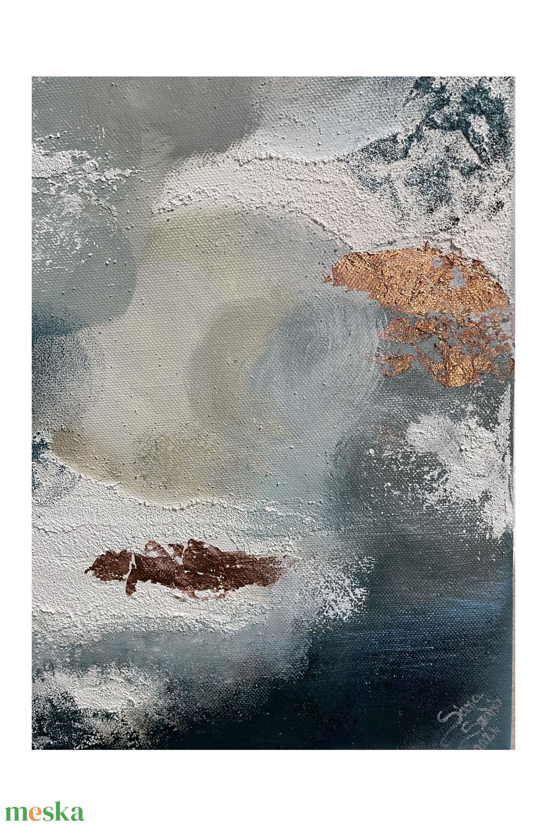 Jégvihar - 30 x 70 - akril  - művészet - festmény - akril - Meska.hu