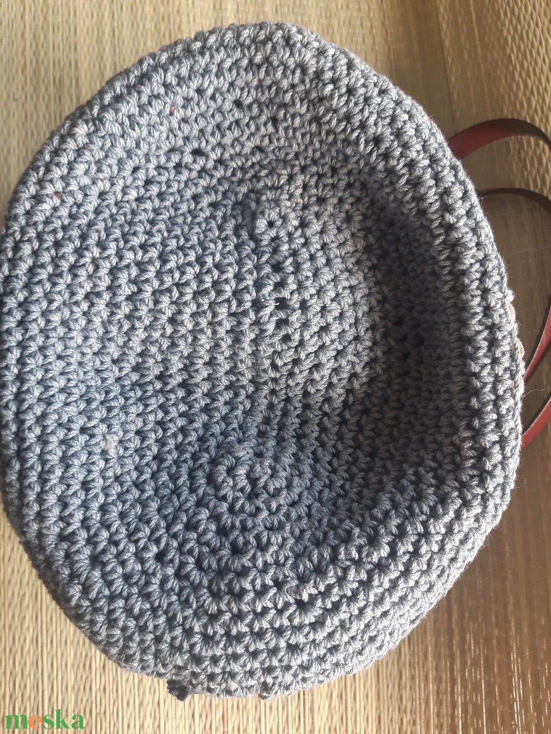 Szürke-drapp horgolt egyedi design táska - táska & tok - kézitáska & válltáska - kézitáska - Meska.hu