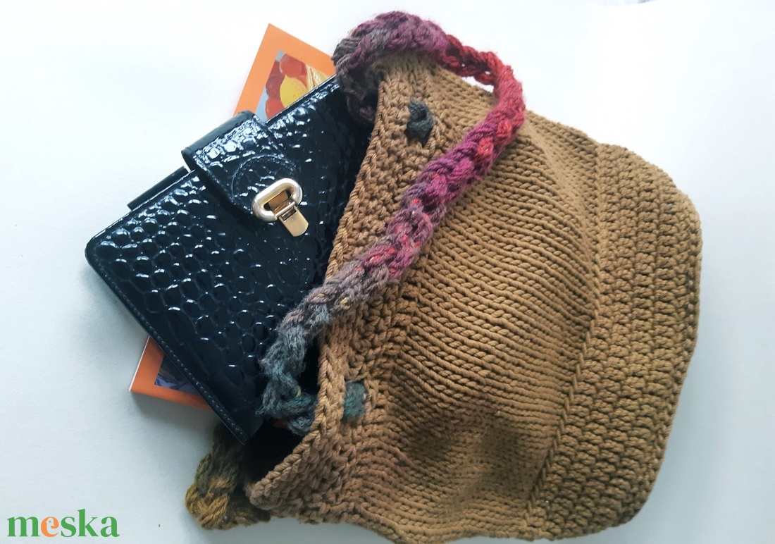 Okker textil kézitáska - ÖKO - táska & tok - kézitáska & válltáska - kézitáska - Meska.hu