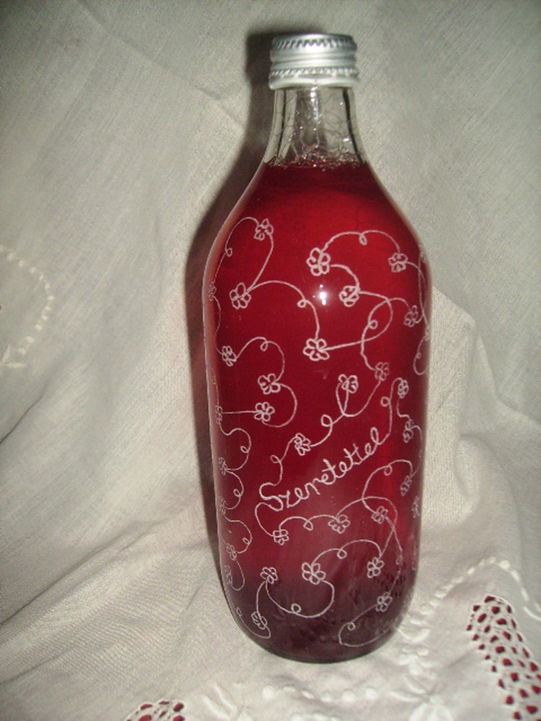 Virágos palack -  - Meska.hu