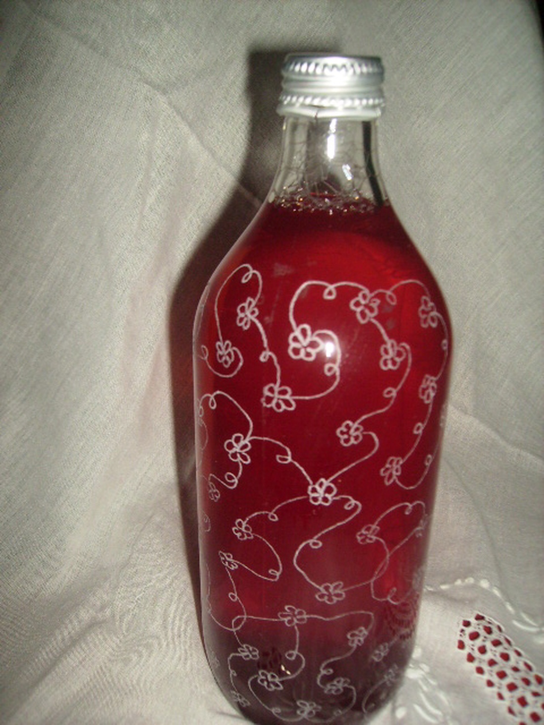 Virágos palack -  - Meska.hu