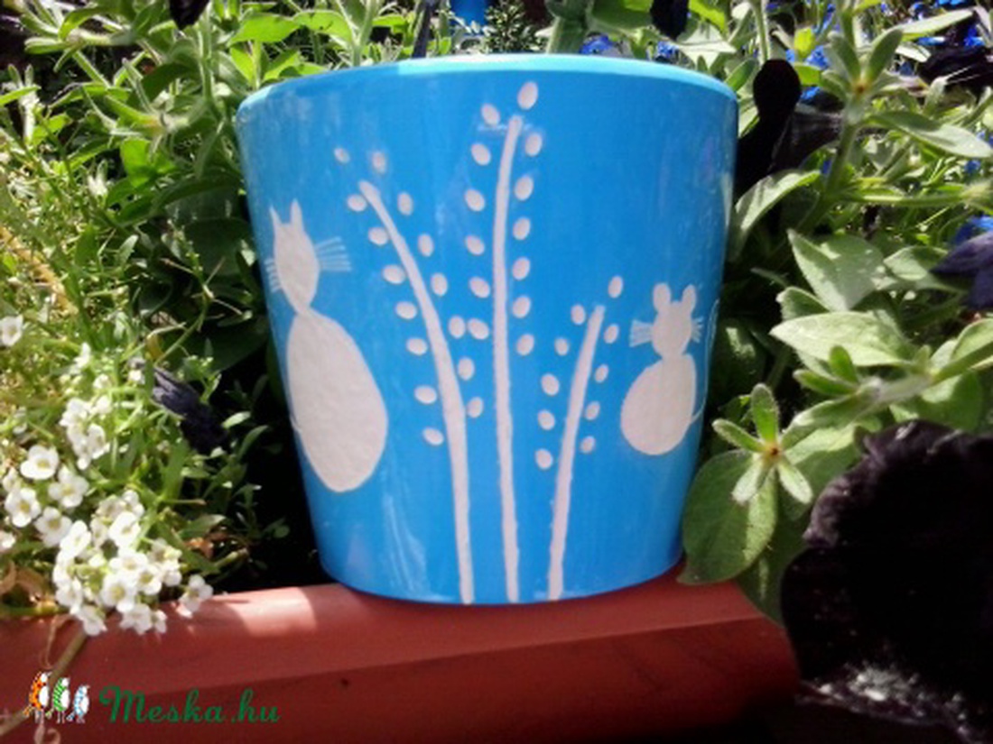 Gravírozott kaspó - szerelmes macskás-egeres -  - Meska.hu