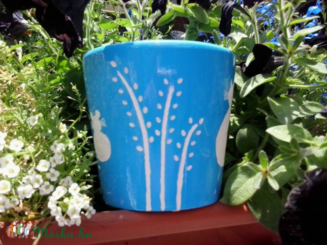 Gravírozott kaspó - szerelmes macskás-egeres -  - Meska.hu