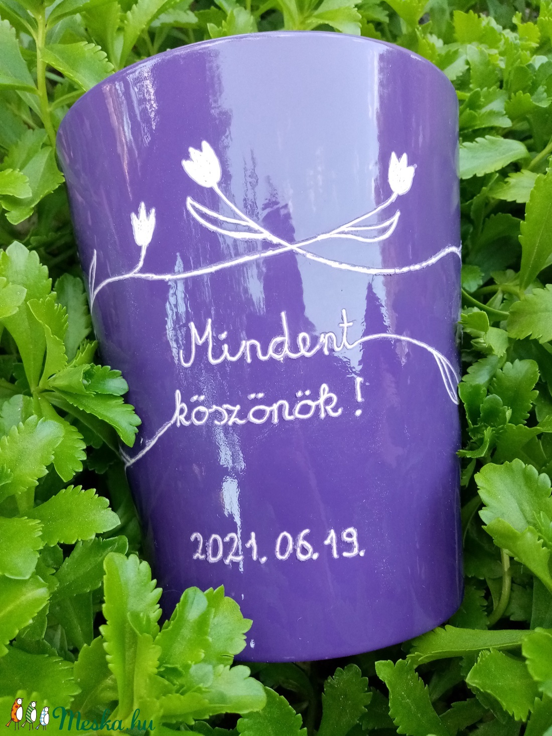 Lila kaspó - otthon & életmód - dekoráció - Meska.hu