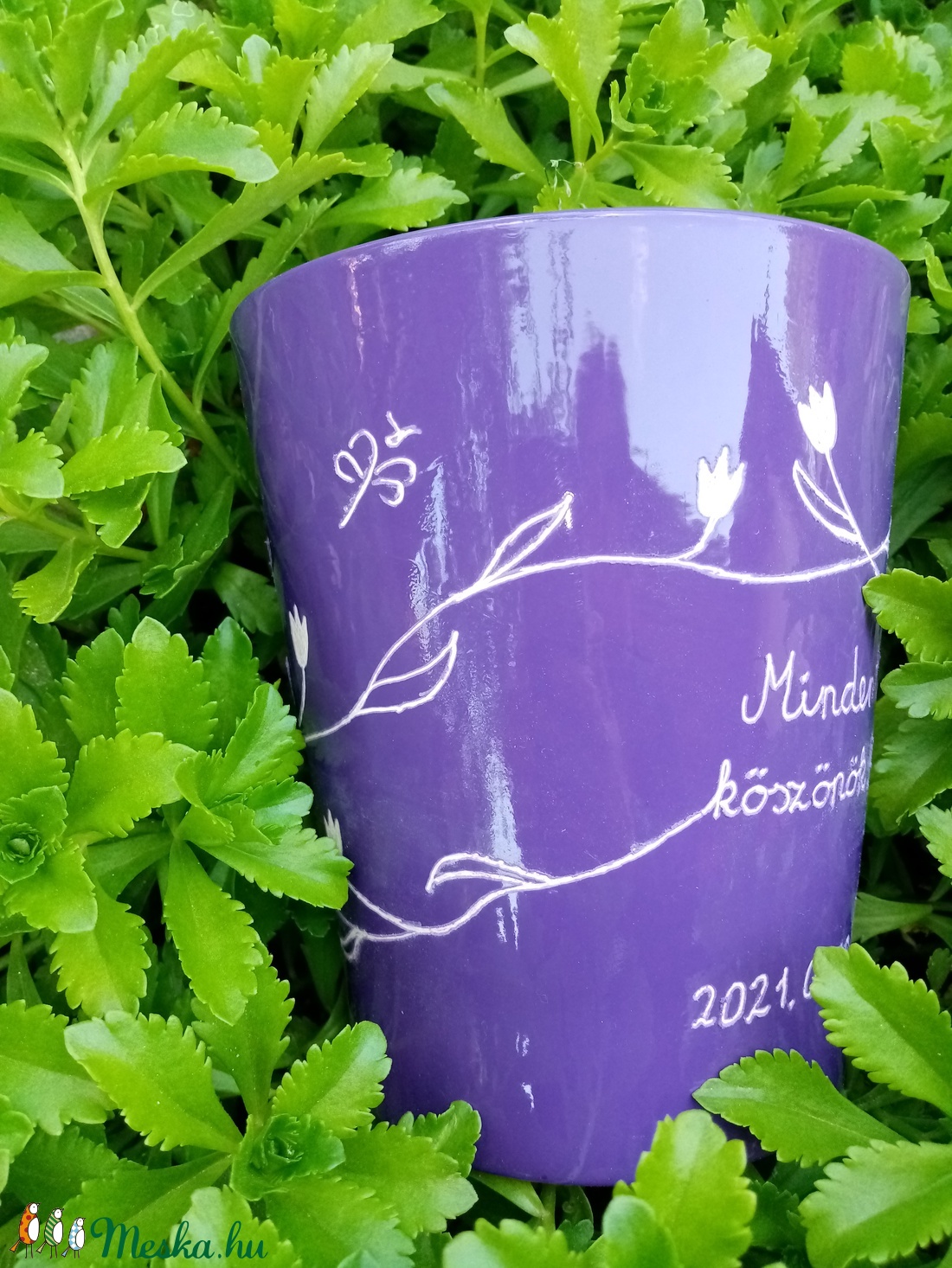 Lila kaspó - otthon & életmód - dekoráció - Meska.hu