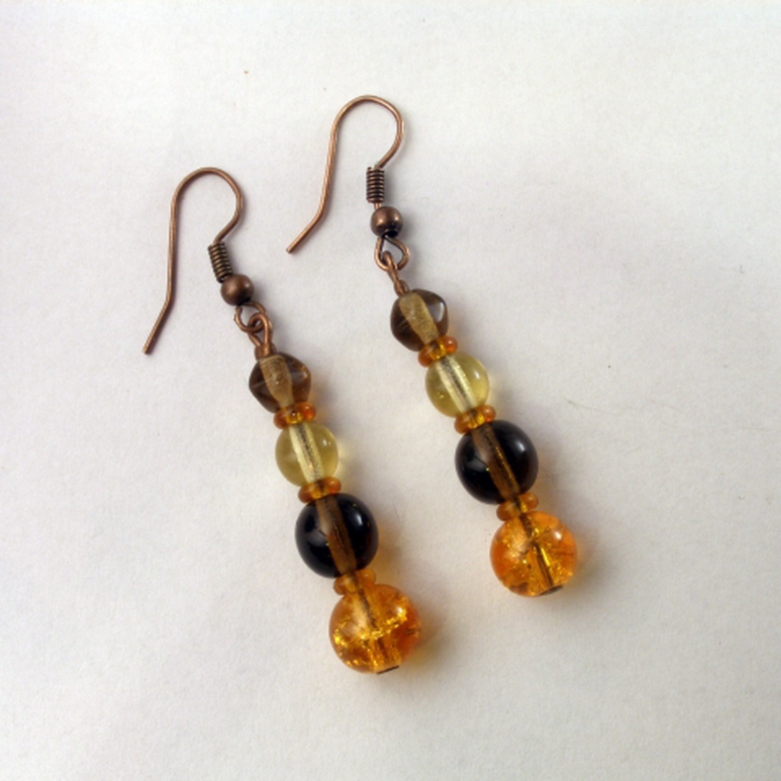 Üveggyöngy fülbevaló -  - Meska.hu