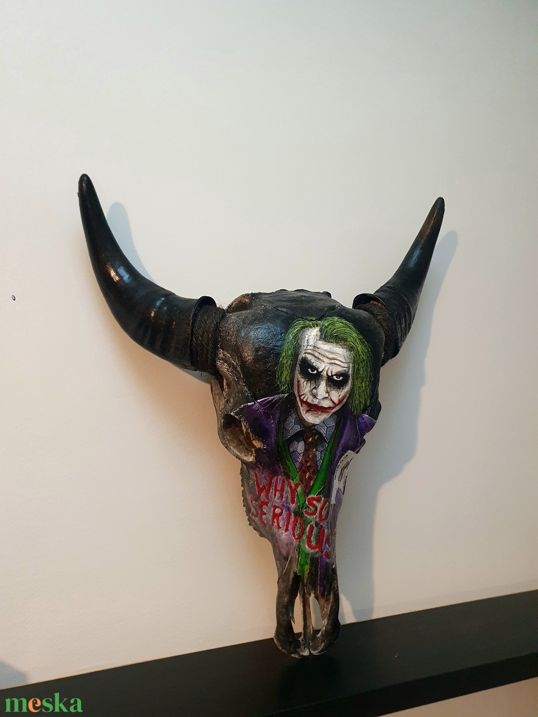 SavageSkullz valódi bika koponya / trófea fali dísz Joker festéssel - otthon & életmód - dekoráció - fali és függő dekoráció - falra akasztható dekor - Meska.hu SavageSkullz valódi bika koponya / trófea fali dísz Joker festéssel - otthon & életmód - dekoráció - fali és függő dekoráció - falra akasztható dekor - Meska.hu