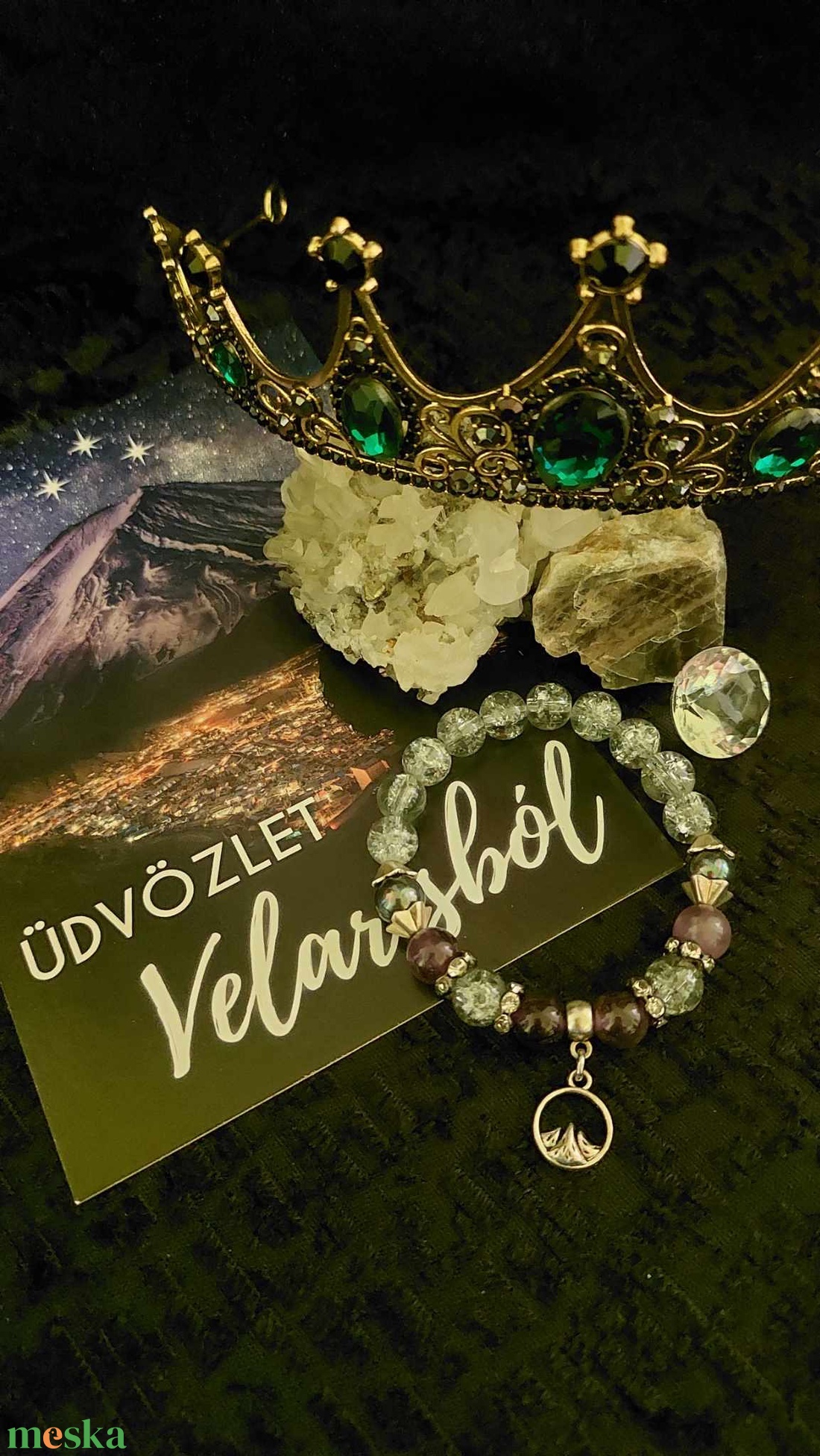Velaris (Acotar, Tüskék és rózsák udvara) karkötő - ékszer - karkötő - gyöngyös karkötő - Meska.hu