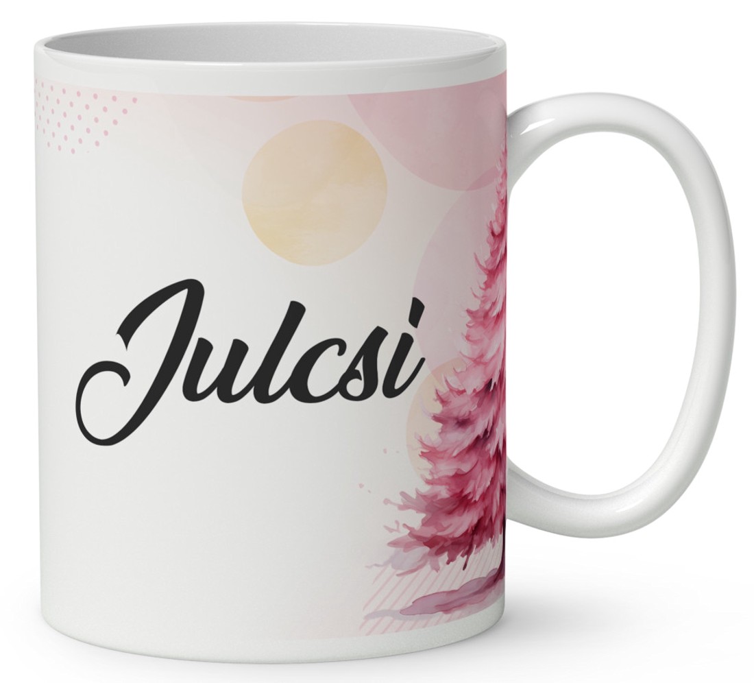 Kérd a neveddel - Édes pink hóember mintás bögre - otthon & életmód - konyhafelszerelés, tálalás - tálalás - bögre & csésze - Meska.hu