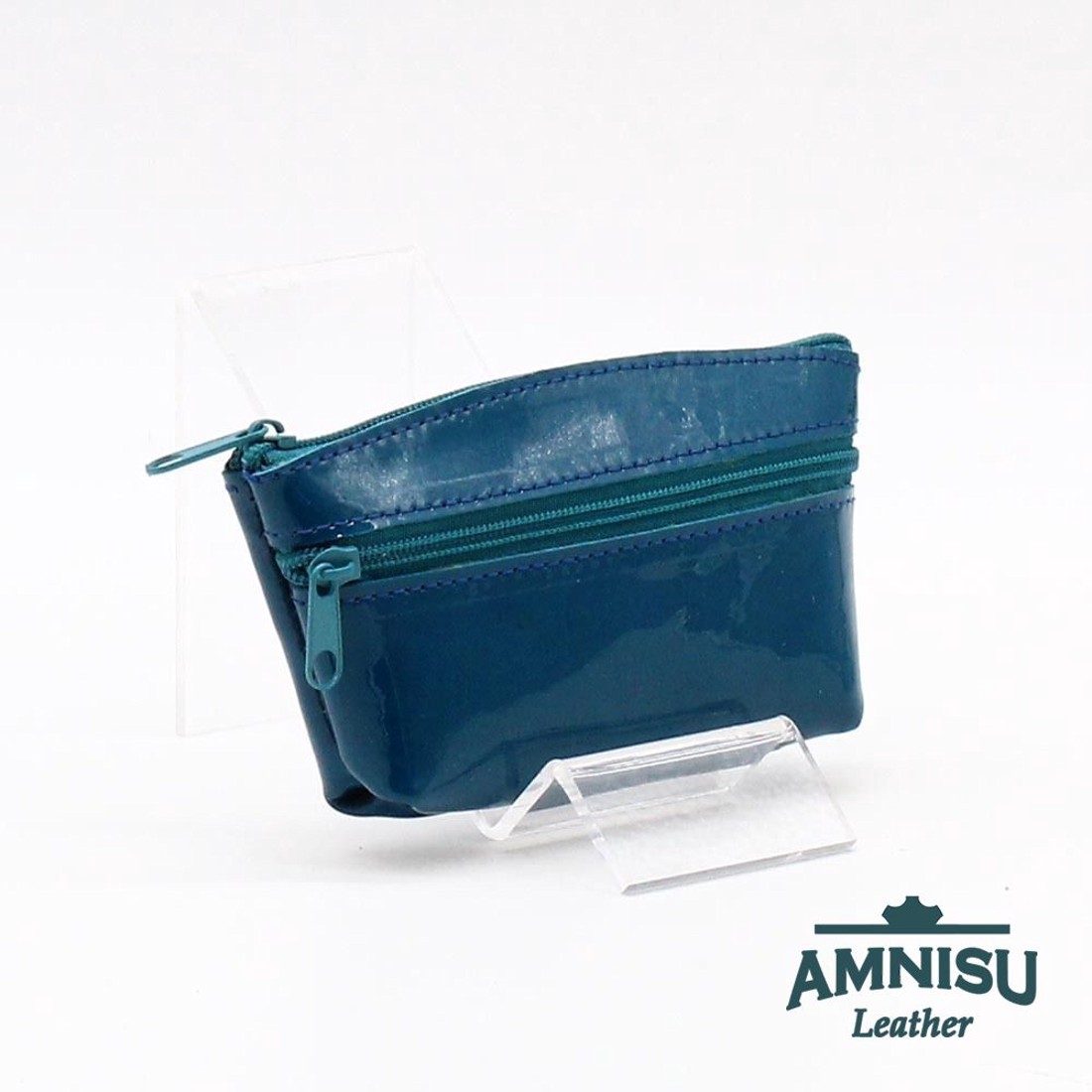 Türkiz lakk kettő cipzáras kulcstartó B7004 - táska & tok - kulcstartó & táskadísz - kulcstartó - Meska.hu