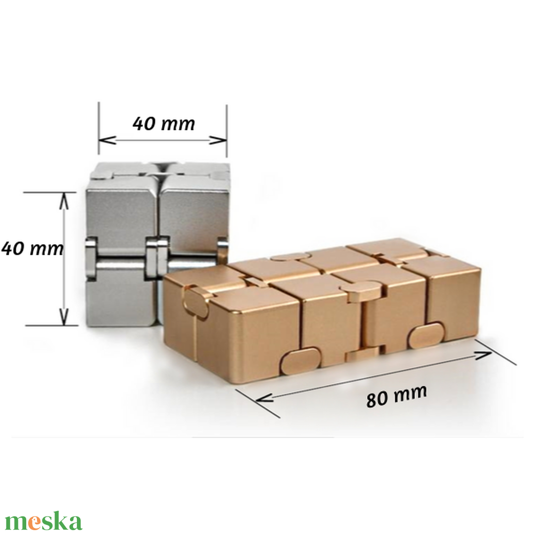 Ezüst színű, Prémium fém Fidget Spinner játék, Stressz elleni kocka, szorongás enyhítésére szolgál - játék & sport - táblajáték és kártyajáték - társasjátékok - dobókocka - Meska.hu