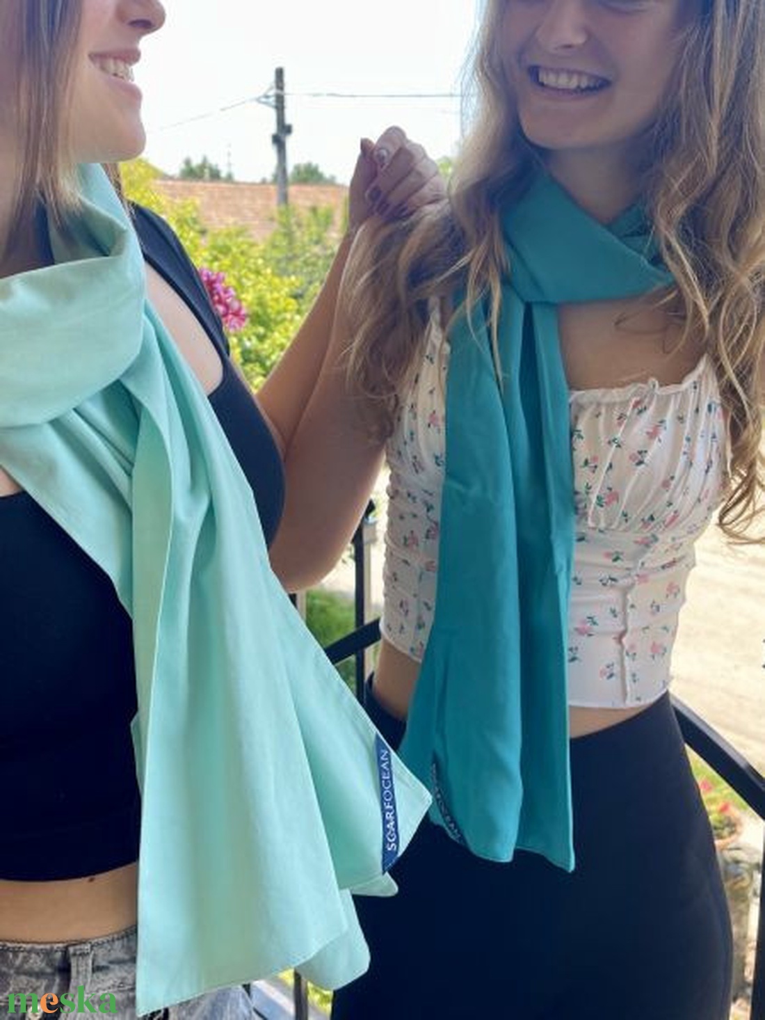 TÜRKIZ BASIC ILLATSÁL - SMARAGD VILÁG - ruha & divat - sál, sapka, kendő - sál - Meska.hu