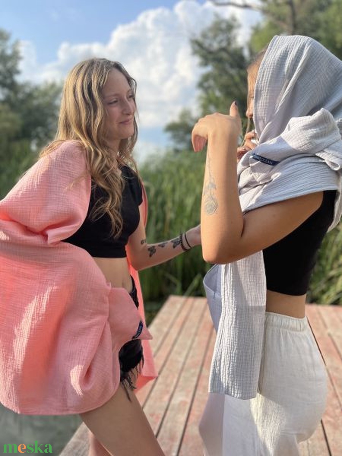 Szikrázó korall rózsaszín nyári rejteksál - ruha & divat - sál, sapka, kendő - sál - Meska.hu