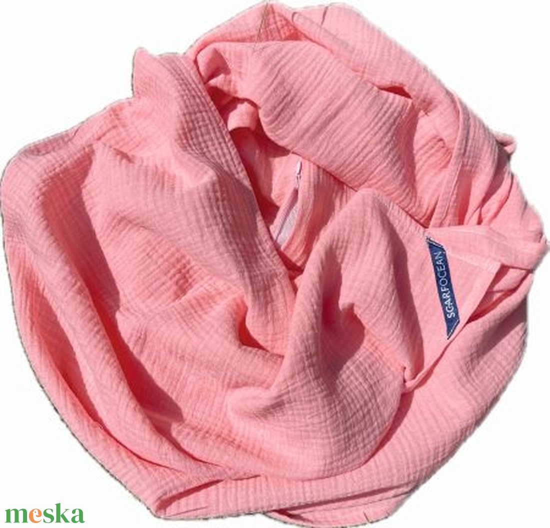 Szikrázó korall rózsaszín nyári rejteksál - ruha & divat - sál, sapka, kendő - sál - Meska.hu