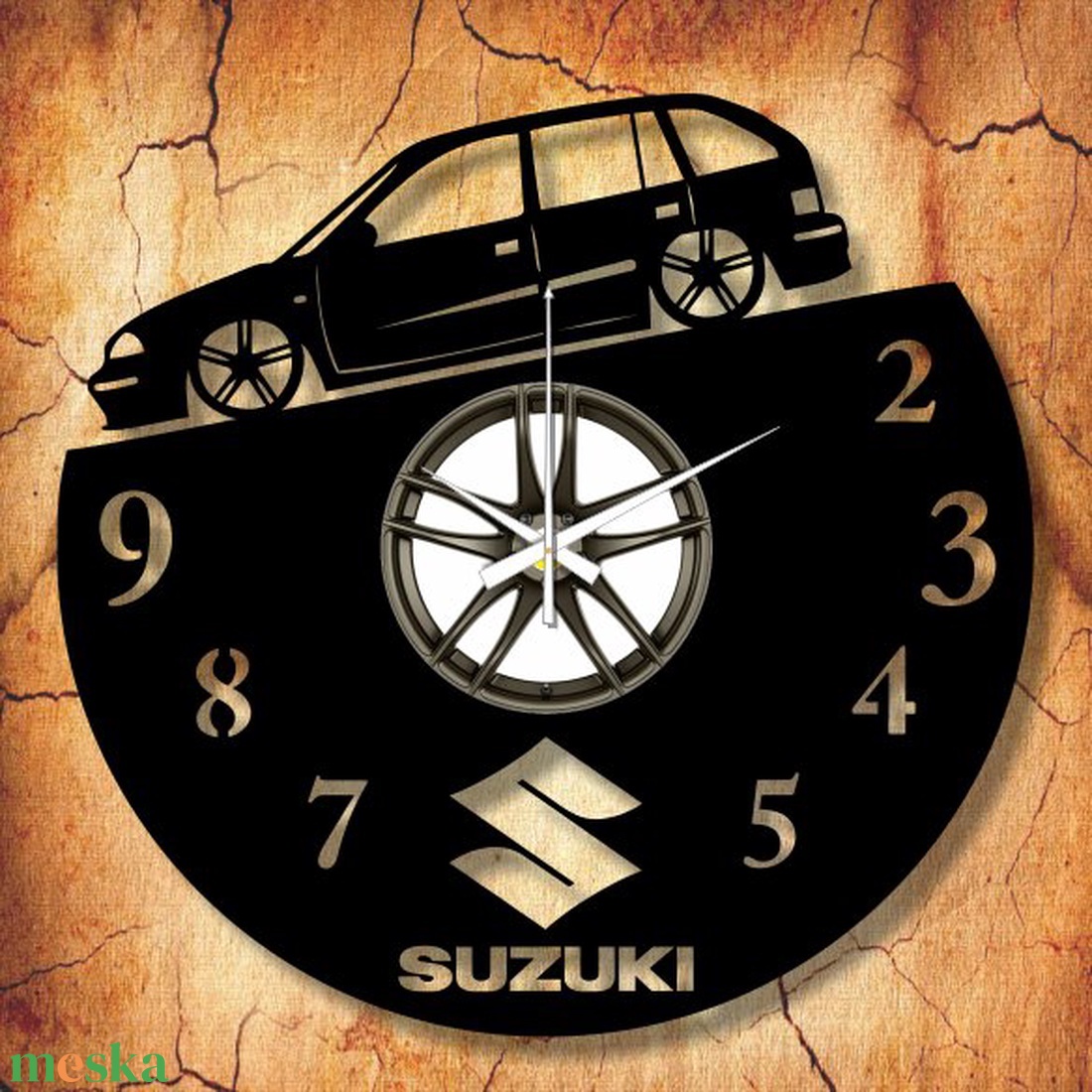 SUZUKI-s bakelit órák, saját rendszámmal, vagy felirattal - otthon & lakás - dekoráció - fali és függő dekoráció - falióra & óra - Meska.hu