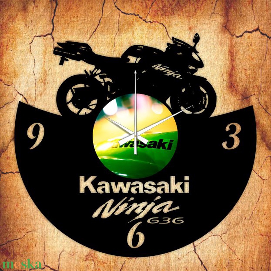 KAWASAKI NINJA bakelit óra, saját rendszámmal - otthon & életmód - dekoráció - fali és függő dekoráció - falióra & óra - Meska.hu KAWASAKI NINJA bakelit óra, saját rendszámmal - otthon & életmód - dekoráció - fali és függő dekoráció - falióra & óra - Meska.hu