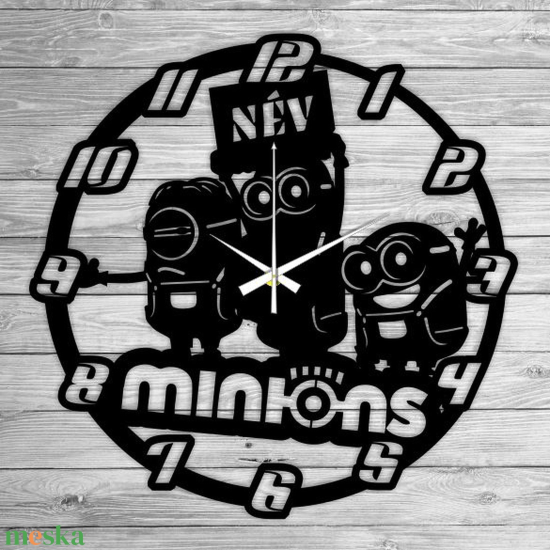 MINIONS bakelit óra, egyedi felirattal - otthon & életmód - dekoráció - fali és függő dekoráció - falióra & óra - Meska.hu MINIONS bakelit óra, egyedi felirattal - otthon & életmód - dekoráció - fali és függő dekoráció - falióra & óra - Meska.hu