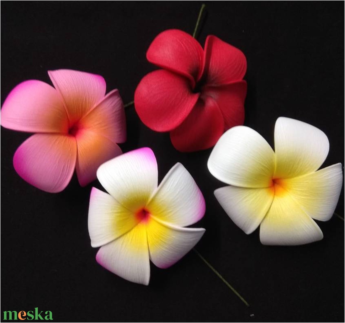 Nagy frangipáni hajdísz/Hawaii rózsája - ruha & divat - hajdísz & hajcsat - hajdísz - Meska.hu