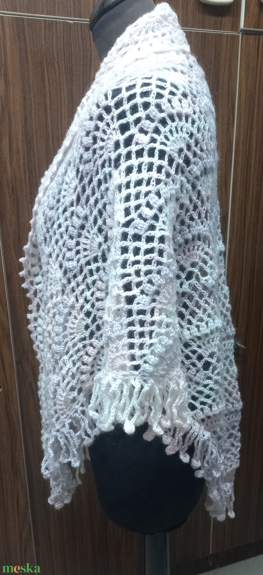 Horgolt csipke vállkendő - ruha & divat - sál, sapka, kendő - vállkendő - Meska.hu