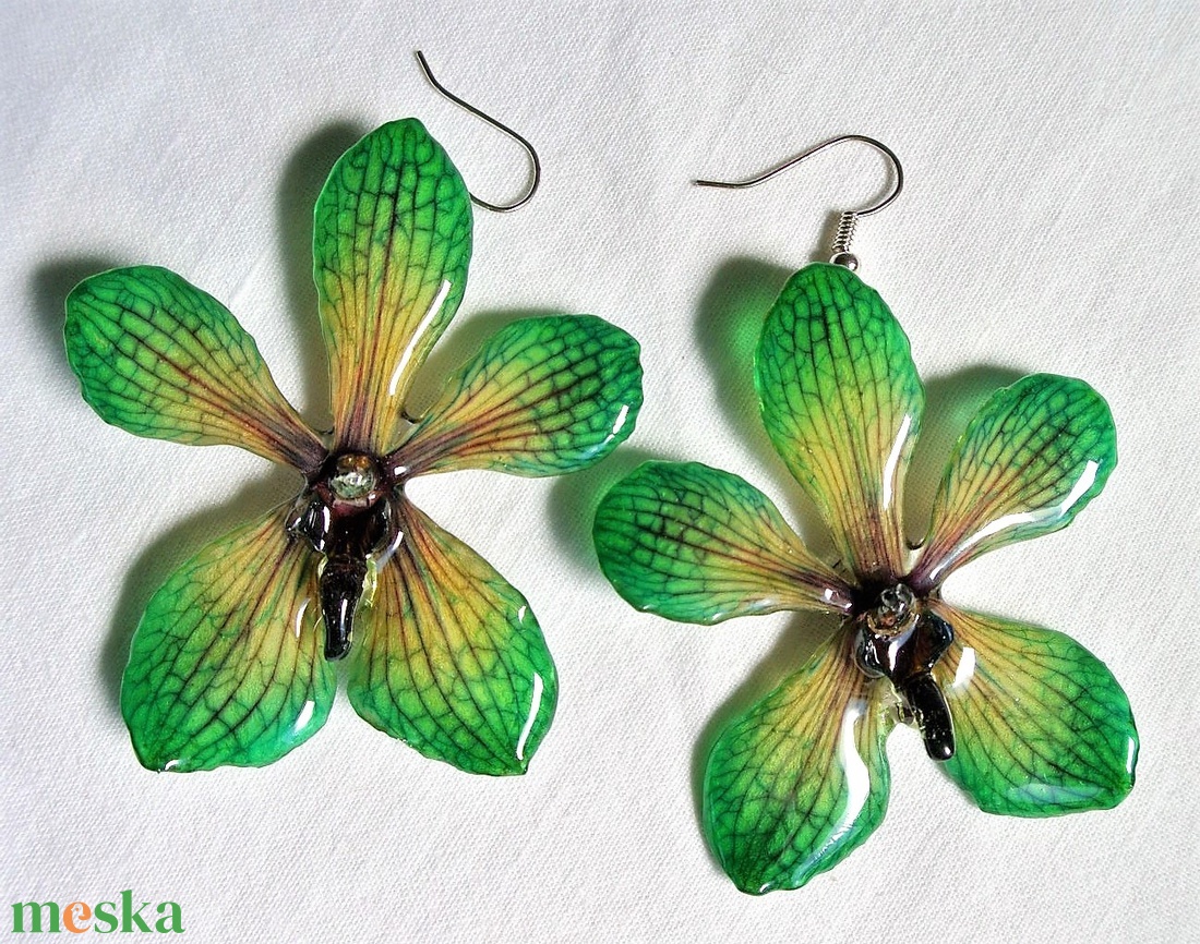 Mokara Orchidea fülbevaló - ékszer - fülbevaló - lógó fülbevaló - Meska.hu Mokara Orchidea fülbevaló - ékszer - fülbevaló - lógó fülbevaló - Meska.hu