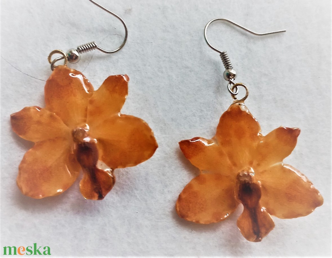 Orchidea virág fülbevaló - ékszer - fülbevaló - lógó fülbevaló - Meska.hu Orchidea virág fülbevaló - ékszer - fülbevaló - lógó fülbevaló - Meska.hu