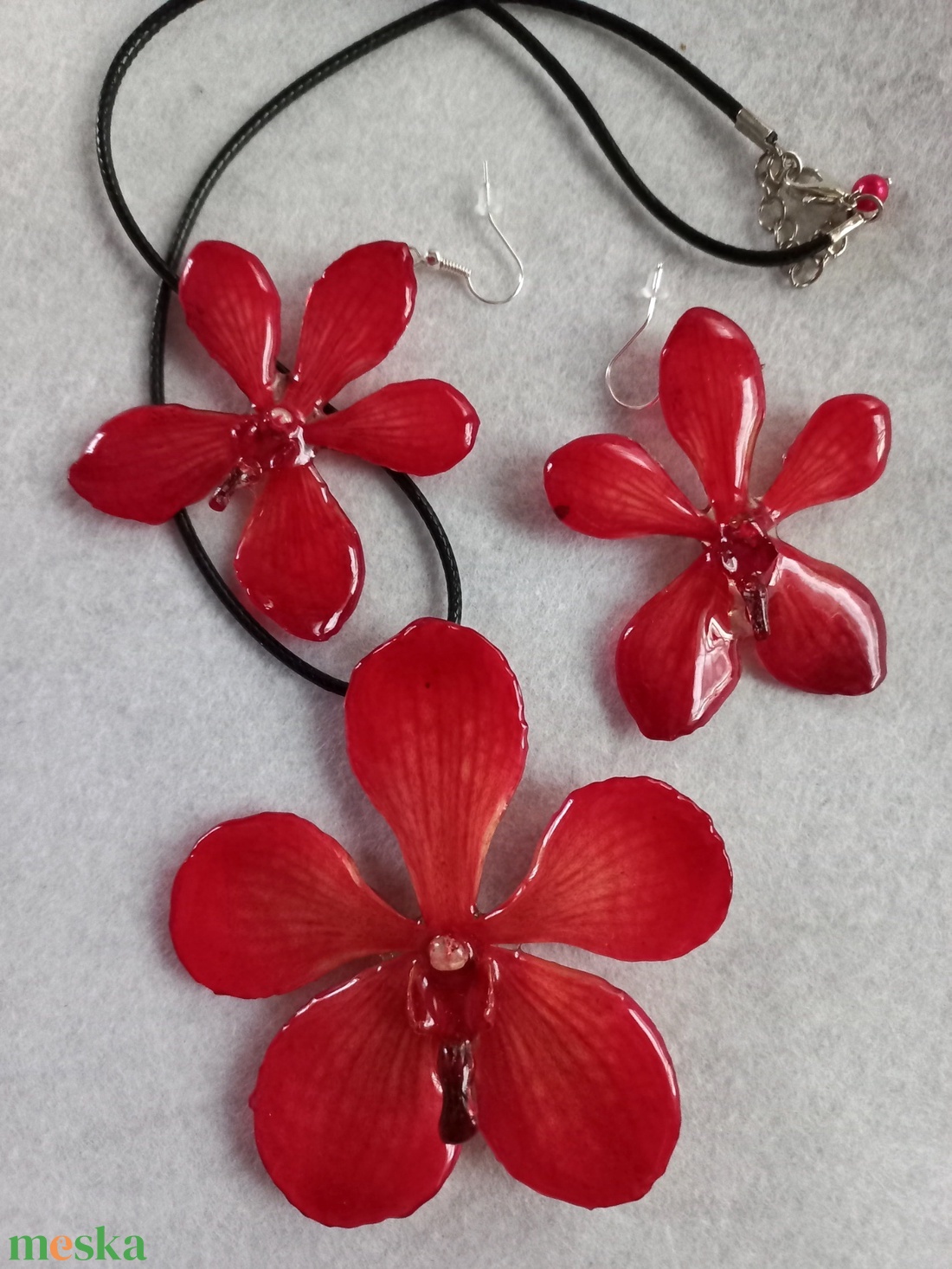 Orchidea virág ékszer szett - ékszer - ékszerszett - Meska.hu Orchidea virág ékszer szett - ékszer - ékszerszett - Meska.hu